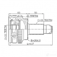 Шрус приводного вала, комплект FEBEST 1910e60a48 4056111112985 XX1MU 3F 54458672 - Изображение 2