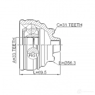 Шрус граната FEBEST 3824507 4056111113005 JJ 2QE 1910f30 - Изображение 2