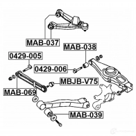 Сайлентблок FEBEST 3827219 4056111004860 mab039 92M NQWF - Изображение 2