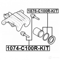 Ремкомплект суппорта FEBEST 161529195 5 HFQ7K 4056111067193 1876c100rkit - Изображение 2