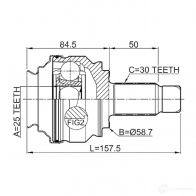 Шрус приводного вала, комплект FEBEST 1910e90r 1436946812 UI 1Z0A - Изображение 2