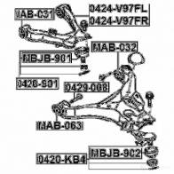 Сайлентблок FEBEST 4056111004341 IYL WT3C 3827213 mab031 - Изображение 2