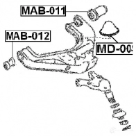 Сайлентблок FEBEST 4056111000169 mab011 AHX9 GTC 3827193 - Изображение 2