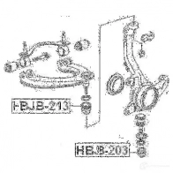 Ремкомплект шаровой опоры FEBEST 3826546 QHC J3F hbjb203 4056111022543 - Изображение 2