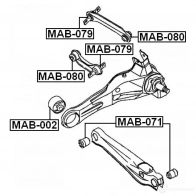 Сайлентблок FEBEST mab002 N U4R73 3827187 4056111006437 - Изображение 2