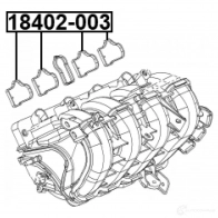 Кольцо корпуса дроссельной заслонки FEBEST 9266H R 1437400200 18402003 - Изображение 2