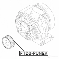Шкив генератора FEBEST V2C 9BVT ftdspunev 1436946998 - Изображение 2