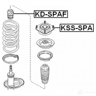 Отбойник амортизатора FEBEST 3827070 4056111039992 kdspaf A4 W67 - Изображение 2