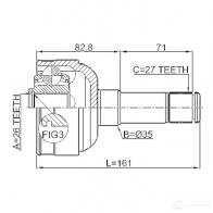 Шрус приводного вала, комплект FEBEST 1270597958 Q05 PZ 1811a20drh 4056111124421 - Изображение 2