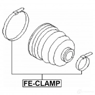 Удерживающий зажим FEBEST UH VC5 feclamp 3826312 4056111044538 - Изображение 2