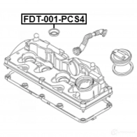 Прокладка, крышка головки цилиндра FEBEST 1440023596 VX4K JQY FDT-001-PCS4 - Изображение 2