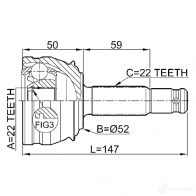 Шрус граната FEBEST R U4ET 4056111035215 54420830 18101007 - Изображение 2