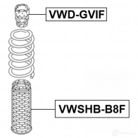 Пыльник амортизатора FEBEST vwshbb8f 1SQ 4M2 1436948314 - Изображение 2