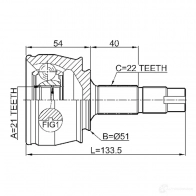 Шрус граната FEBEST 4056111109336 3824474 HAFM I 1810z12 - Изображение 2