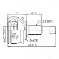 Шрус приводного вала, комплект FEBEST 1810cord VIBL6 LQ 798185876 - Изображение 2