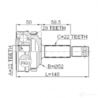 Шрус приводного вала, комплект FEBEST DSDK R19 1810175a29 4056111040783 1424770098 - Изображение 2