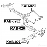 Сайлентблок FEBEST 3827034 F 6ITUM kab028z 4056111080420 - Изображение 2