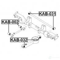 Сайлентблок FEBEST E1 6C0O 3827037 kab031 4056111095509 - Изображение 2