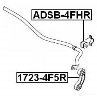 Стойка стабилизатора, тяга FEBEST 17234f5r DP A5L4H 4056111069814 3824444 - Изображение 2