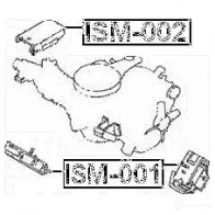 Подушка двигателя, опора FEBEST ism001 4056111009704 1423716112 T8EJ GR - Изображение 2