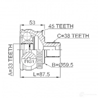 Шрус приводного вала, комплект FEBEST 1710a4a45 KA88 X 4056111054070 3824426 - Изображение 2