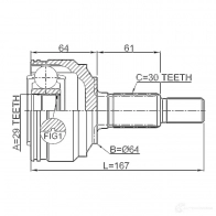 Шрус граната FEBEST 1270597762 N FE3YUT 1710q7r 4056111118161 - Изображение 2