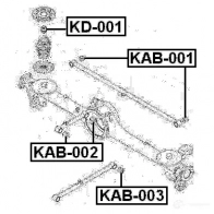 Сайлентблок FEBEST kab001 4056111025896 0XEFS7 6 3827009 - Изображение 2