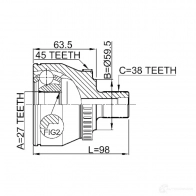 Шрус граната FEBEST 4056111035390 1710011a45 3824423 MOD Y9Q - Изображение 2