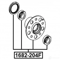 Ступица колеса FEBEST 1682204f 1439566212 MMU A2Z - Изображение 2