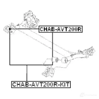 Сайлентблок задней балки FEBEST 4056111101330 L6 PO3H2 517095140 chabavt200rkit - Изображение 2