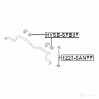 Втулка стабилизатора FEBEST hysbsfb8f NM1XIM U 4056111130019 1424515083 - Изображение 2
