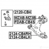 Сайлентблок FEBEST QE4 F5BK 4056111055107 fdabcb4s 3826243 - Изображение 2