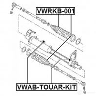 Крепление рулевой рейки FEBEST 3830533 vwabtouarkit TY9 64 4056111081175 - Изображение 2