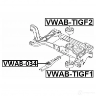 Сайлентблок задней балки FEBEST L6X ULO vwabtigf2 4056111082783 3830532 - Изображение 2