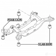 Сайлентблок задней балки FEBEST P954F XU 4056111082059 fdabca2r 3826236 - Изображение 2