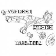 Сайлентблок FEBEST 3830529 4056111048086 TFA UZ2 vwabt5rr2 - Изображение 2