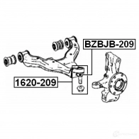 Ремкомплект шаровой опоры FEBEST 7YLH 0M4 bzbjb209 3825842 4056111058658 - Изображение 2