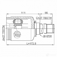 Шрус граната FEBEST 4056111108179 Y V4UD 1611221frh 3824354 - Изображение 2