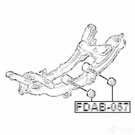 Сайлентблок FEBEST 4056111120690 EG6OT Q fdab057 1424756830 - Изображение 2