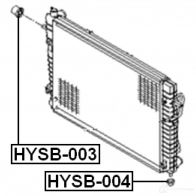 Крепление радиатора FEBEST HO HFQ8 hysb004 4056111070223 3826953 - Изображение 2