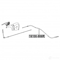 Тросик, cтояночный тормоз FEBEST 1440023096 KF 5VE 16100-906R - Изображение 2