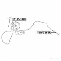 Тросик, cтояночный тормоз FEBEST 16100-164R 1440023094 KLJP KUZ - Изображение 2