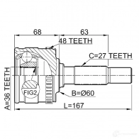 Шрус граната FEBEST 1610802a48 4056111037141 3824338 5 MX8F - Изображение 2