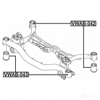 Сайлентблок задней балки FEBEST 1436948250 vwab042 XB 2ZF - Изображение 2