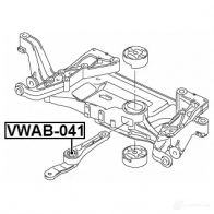 Подушка двигателя, опора FEBEST 4056111126999 vwab041 1424863121 NA I4M - Изображение 2