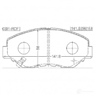 Тормозные колодки, комплект FEBEST 4056111093635 B 4R64C 0301rdf 3822598 - Изображение 2