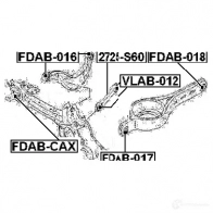 Сайлентблок FEBEST OA 1V6H fdab016 4056111056937 3826208 - Изображение 2