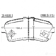 Тормозные колодки, комплект FEBEST 0301rb2r E4 04AID 3822594 4056111093628 - Изображение 2