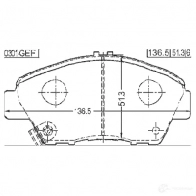 Тормозные колодки, комплект FEBEST 3822593 Q GNVK 4056111093604 0301gef - Изображение 2