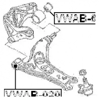 Сайлентблок FEBEST 4056111074955 KNFO X 3830503 vwab020 - Изображение 2